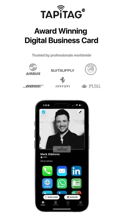 Capturas de tela do TAPiTAG