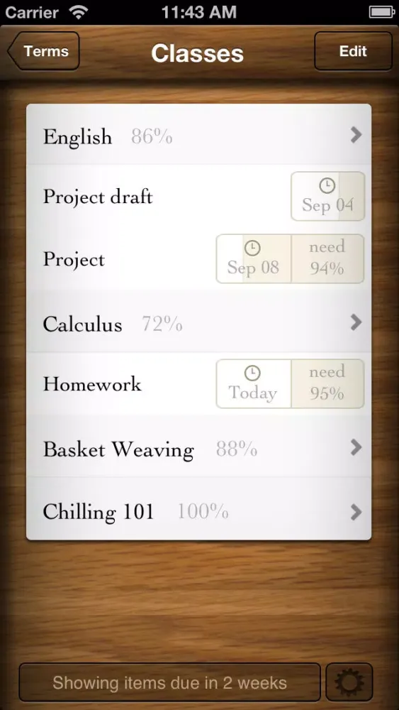 Capturas de tela do Grades 3