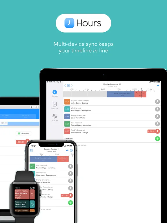 Ảnh chụp màn hình của Hours Time Tracking iPad 