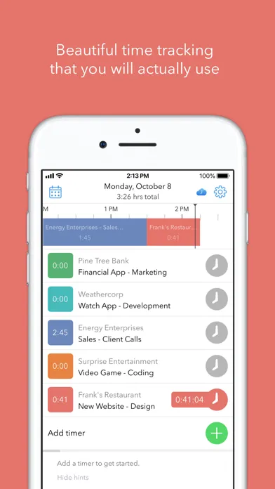 Ảnh chụp màn hình của Hours Time Tracking