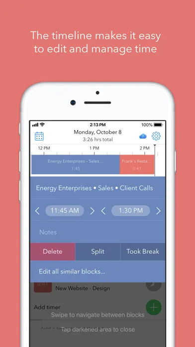 Ảnh chụp màn hình của Hours Time Tracking