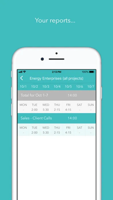Ảnh chụp màn hình của Hours Time Tracking