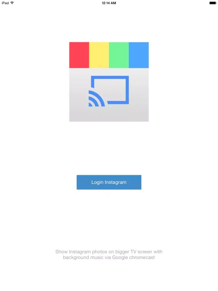 Tangkapan skrin InstantCast - Show Instagram photos on TV screen with background music via Chromecast iPad 
