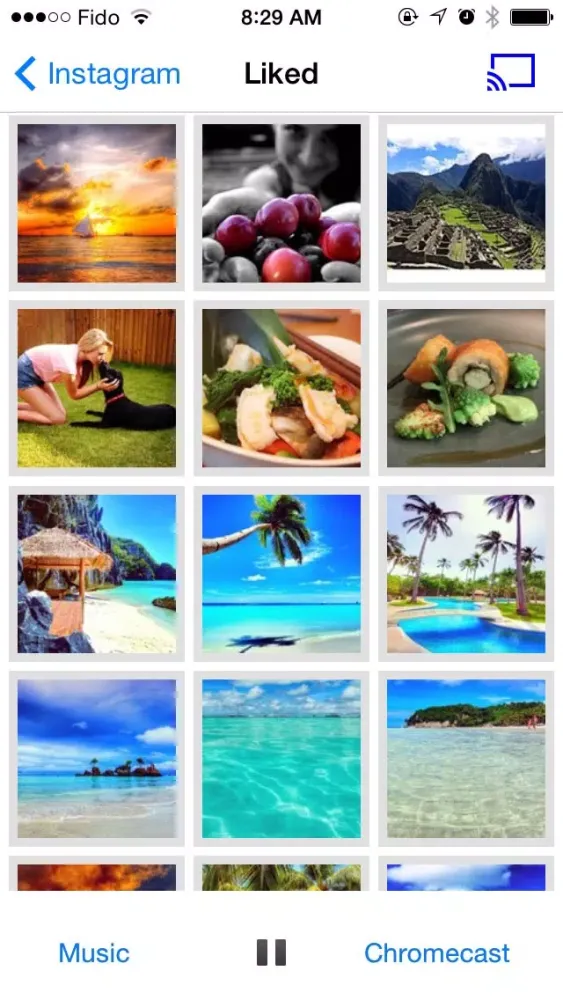 Tangkapan skrin InstantCast - Show Instagram photos on TV screen with background music via Chromecast