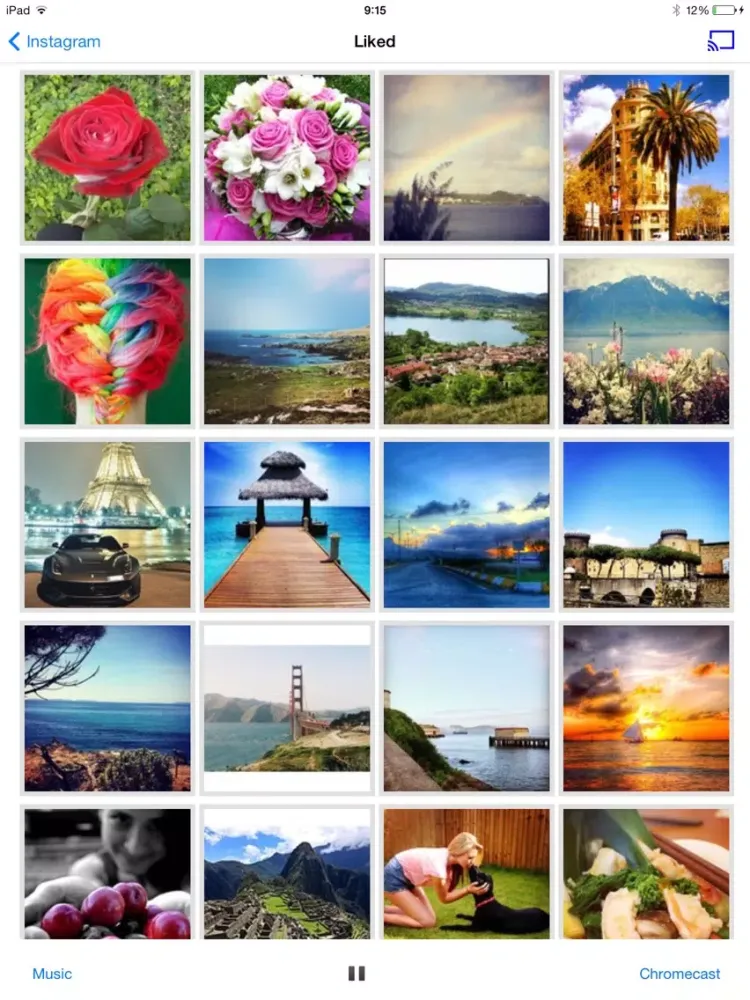 InstantCast For Instagram Free - Show Instagram photos on TV with music via Chromecast iPad  Ekran Görüntüleri