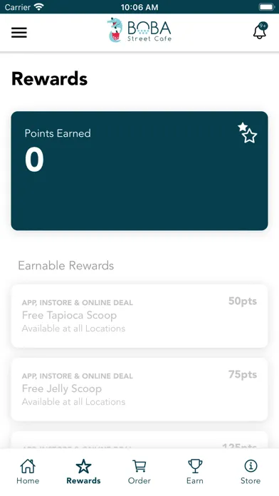 Screenshot di Boba Street Cafe Rewards