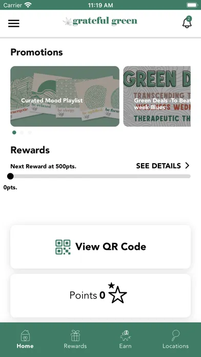 Ảnh chụp màn hình của Grateful Green