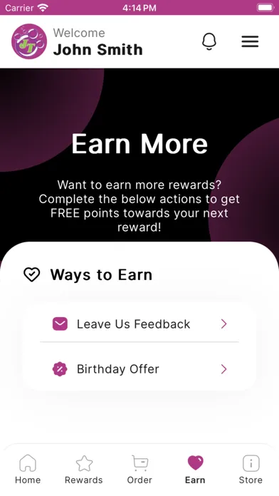 JT Boba House Rewards Screenshots