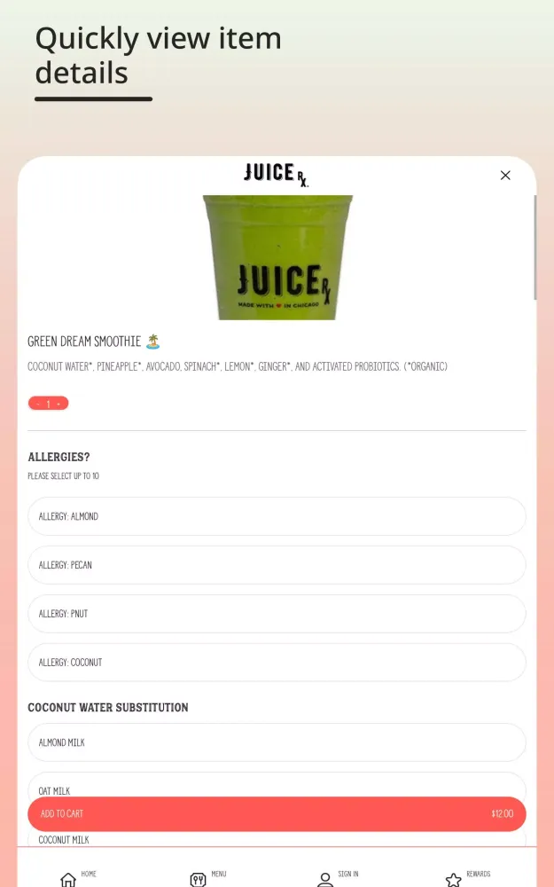 JuiceRx स्क्रीनशॉट