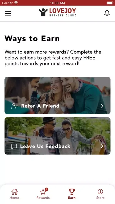 Ảnh chụp màn hình của LoveJoy Rewards