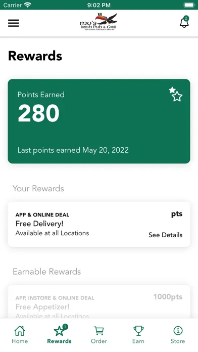 Mos Irish Pub Rewards سکرین شاٹس
