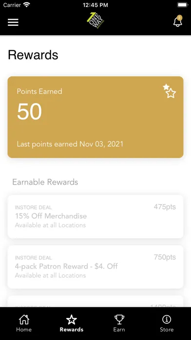Captures d'écran de One Way Brewing Rewards