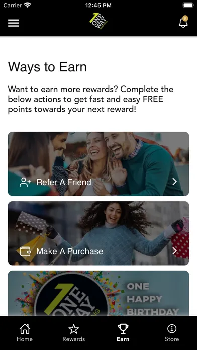 Captures d'écran de One Way Brewing Rewards