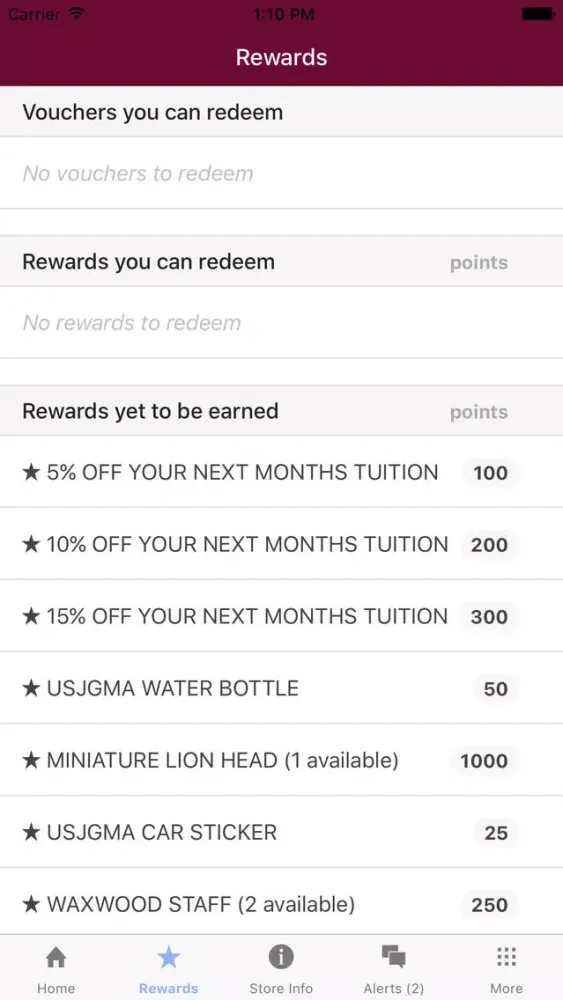 USJGMA Rewards スクリーンショット