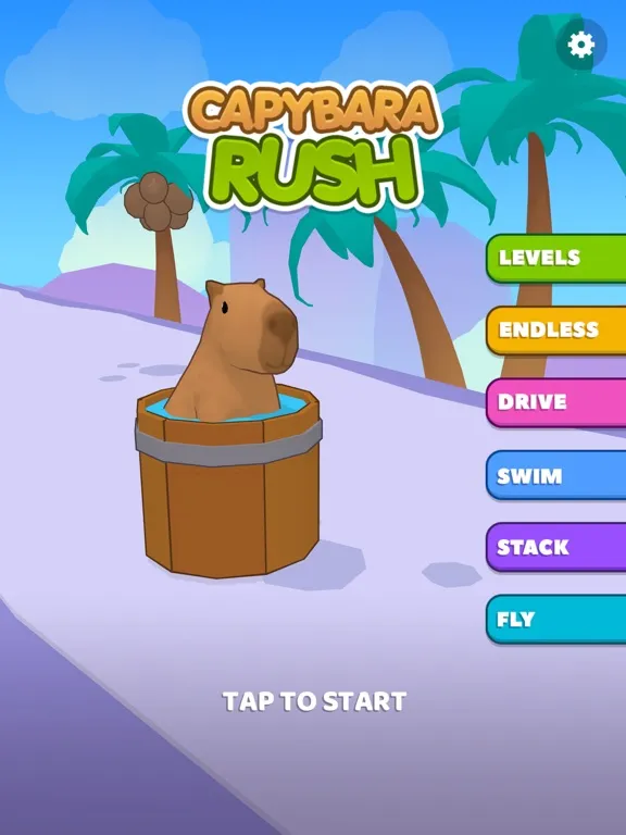 Tangkapan skrin Capybara Rush iPad 
