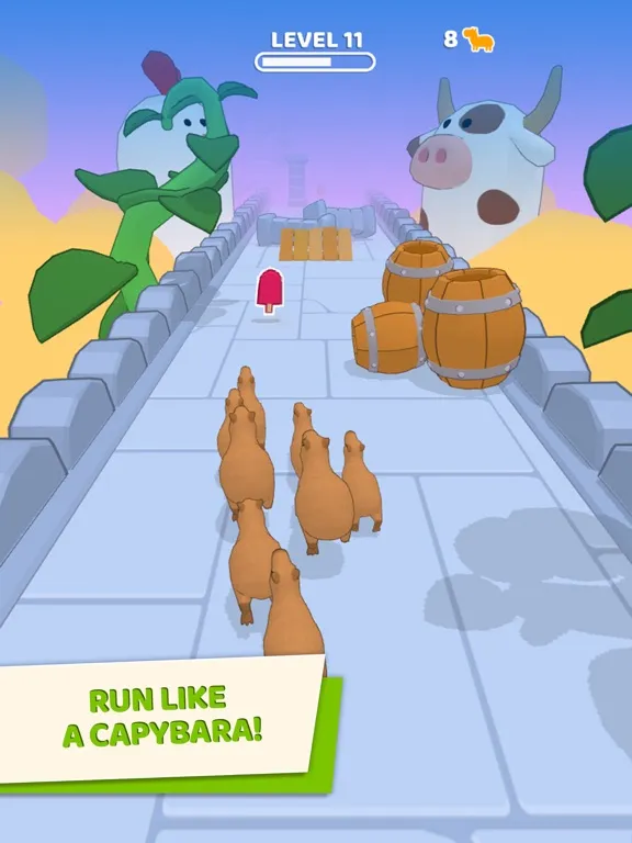 Tangkapan skrin Capybara Rush iPad 
