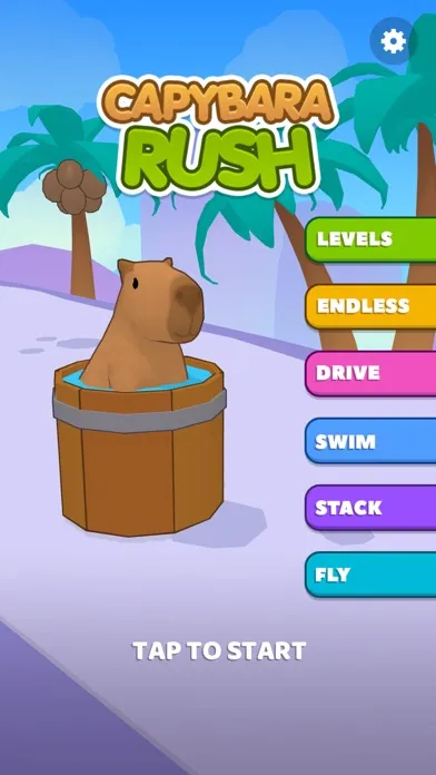 Tangkapan skrin Capybara Rush