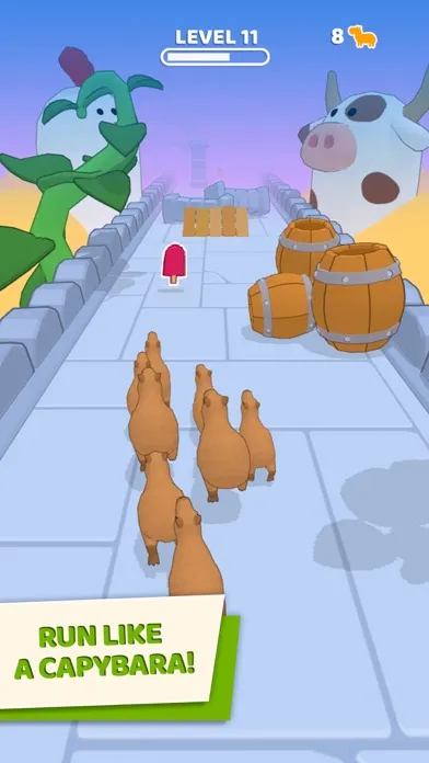 Tangkapan skrin Capybara Rush