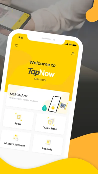 Captures d'écran de TapNow Merchant