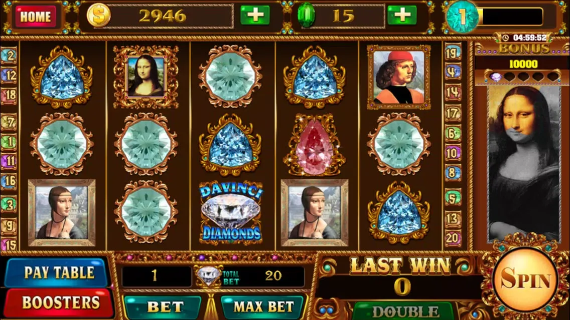 Captures d'écran de Slots - DaVinci Diamonds