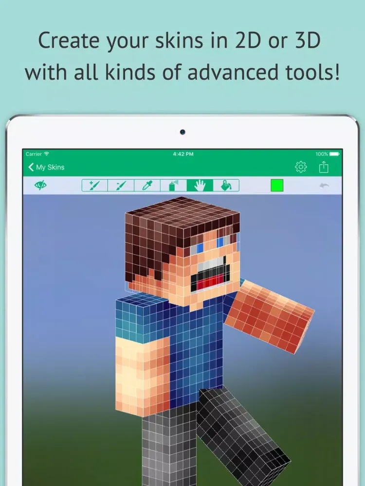 Skin Editor: Minecraft Creator Edition iPad  Screenshots