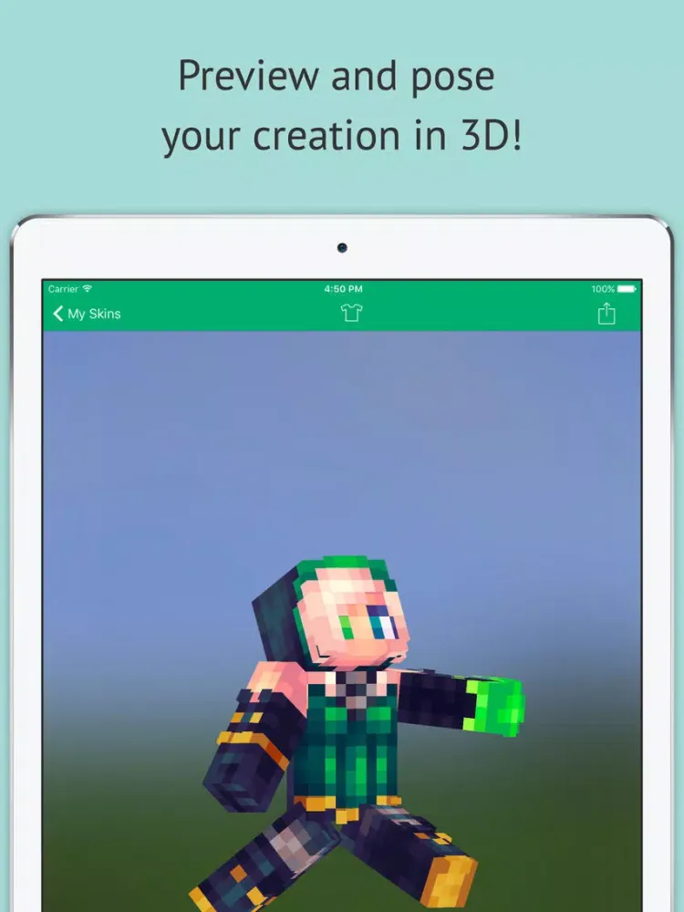 Skin Editor: Minecraft Creator Edition iPad  Screenshots