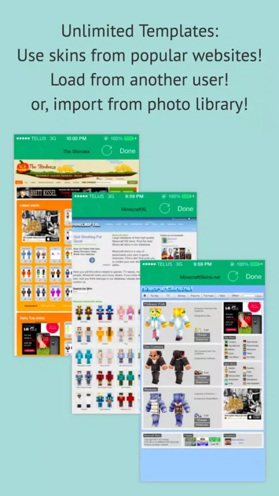Skin Editor: Minecraft Creator Edition Screenshots
