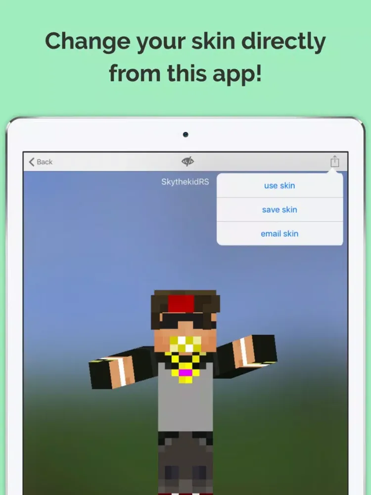 Capturas de tela do Skin Stealer: Minecraft Edition iPad 
