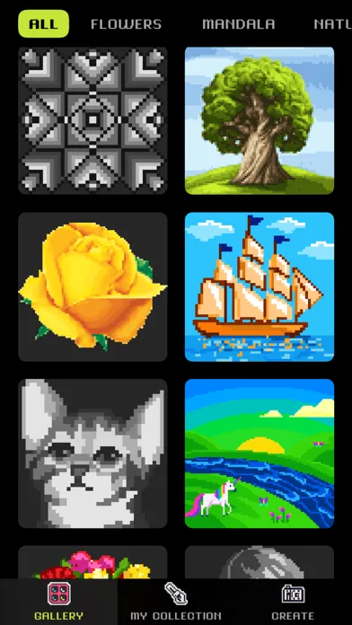 Screenshot di Pixel Gallery: Coloring Book