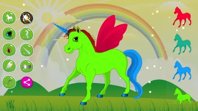Zrzuty ekranu Unicorn Coloring dressup