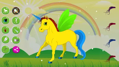 Zrzuty ekranu Unicorn Coloring dressup
