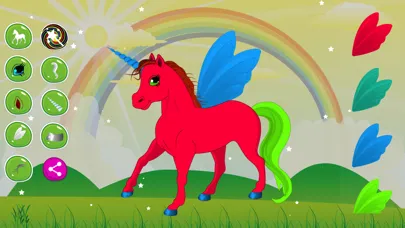 Zrzuty ekranu Unicorn Coloring dressup