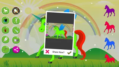 Zrzuty ekranu Unicorn Coloring dressup