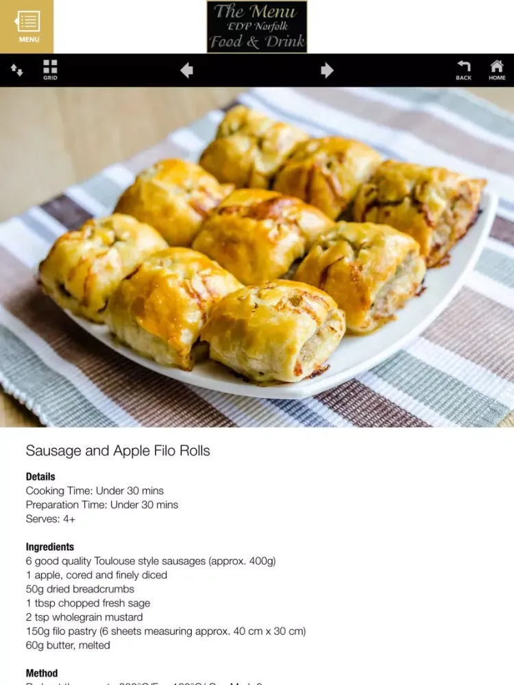 Capturas de tela do EDP Norfolk Food & Drink - The Menu iPad 