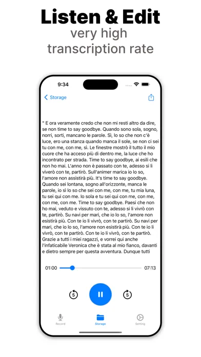 Ảnh chụp màn hình của Speech to Text Transcriber