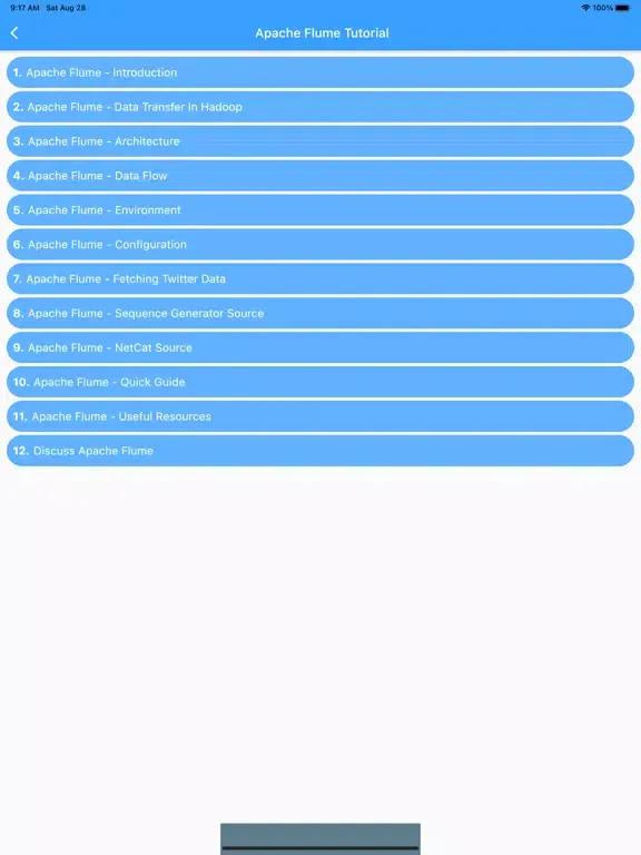 Capturas de pantalla de Apache Flume Tutorial iPad 