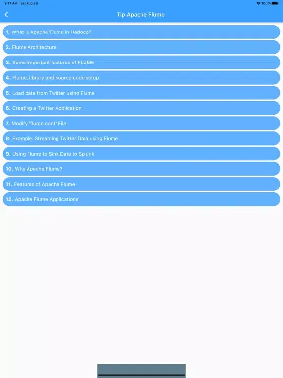 Capturas de pantalla de Apache Flume Tutorial iPad 