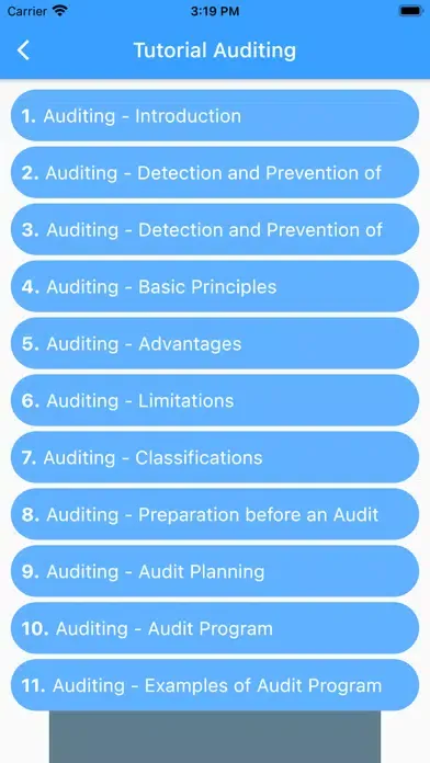 Tangkapan layar Auditing Tutorial