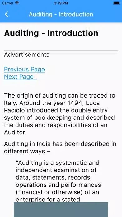 Tangkapan layar Auditing Tutorial