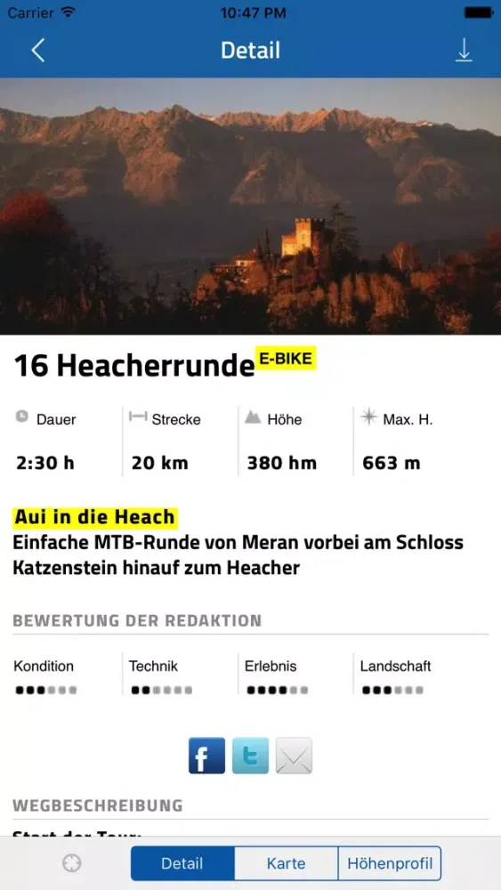 E-Bike Meran/o Ekran Görüntüleri