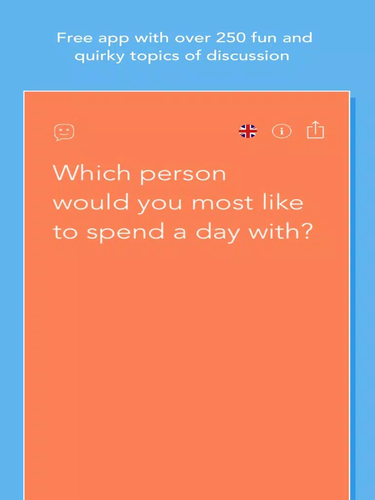 Convo Cards - Over 250 conversation starters, ice breakers and discussion topics iPad 應用截圖