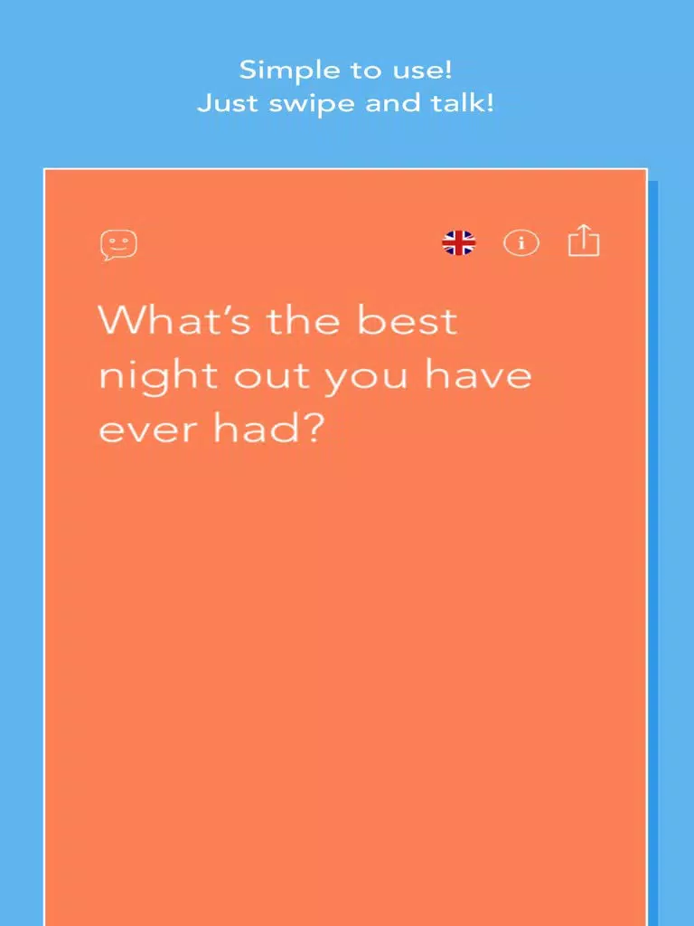 Convo Cards - Over 250 conversation starters, ice breakers and discussion topics iPad 應用截圖