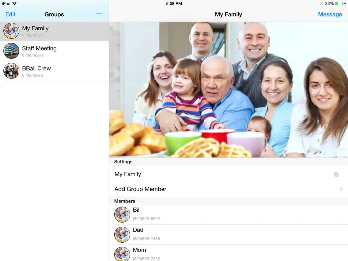 GroupChat - Group iMessages iPad  Screenshots
