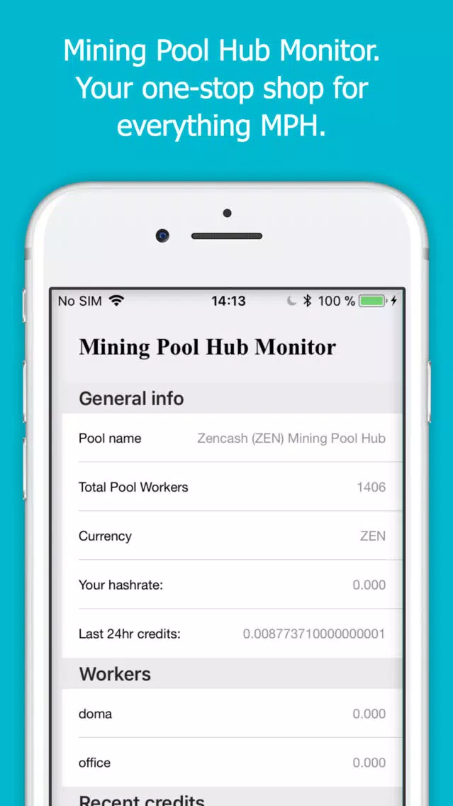 Mining Pool Hub Monitor स्क्रीनशॉट