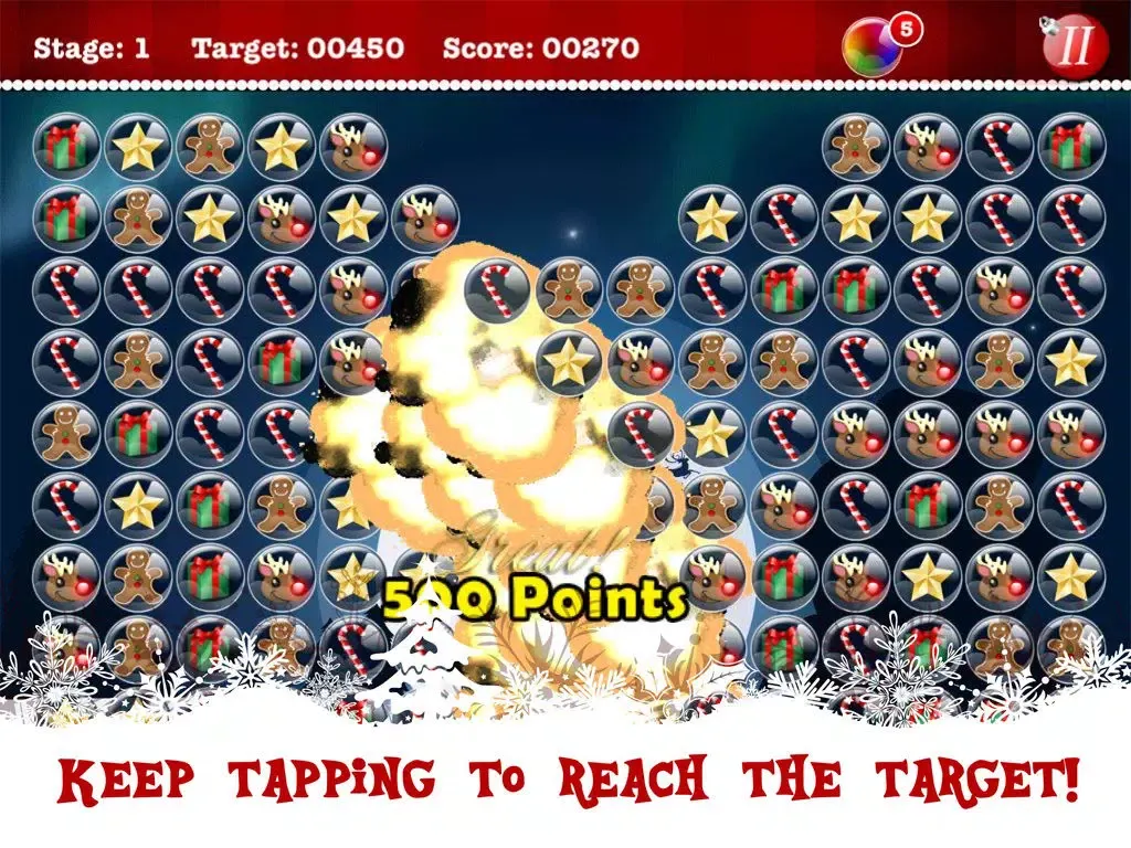 Ảnh chụp màn hình của A Christmas Seasons Bubble Blaster - Popping Holiday Treats iPad 