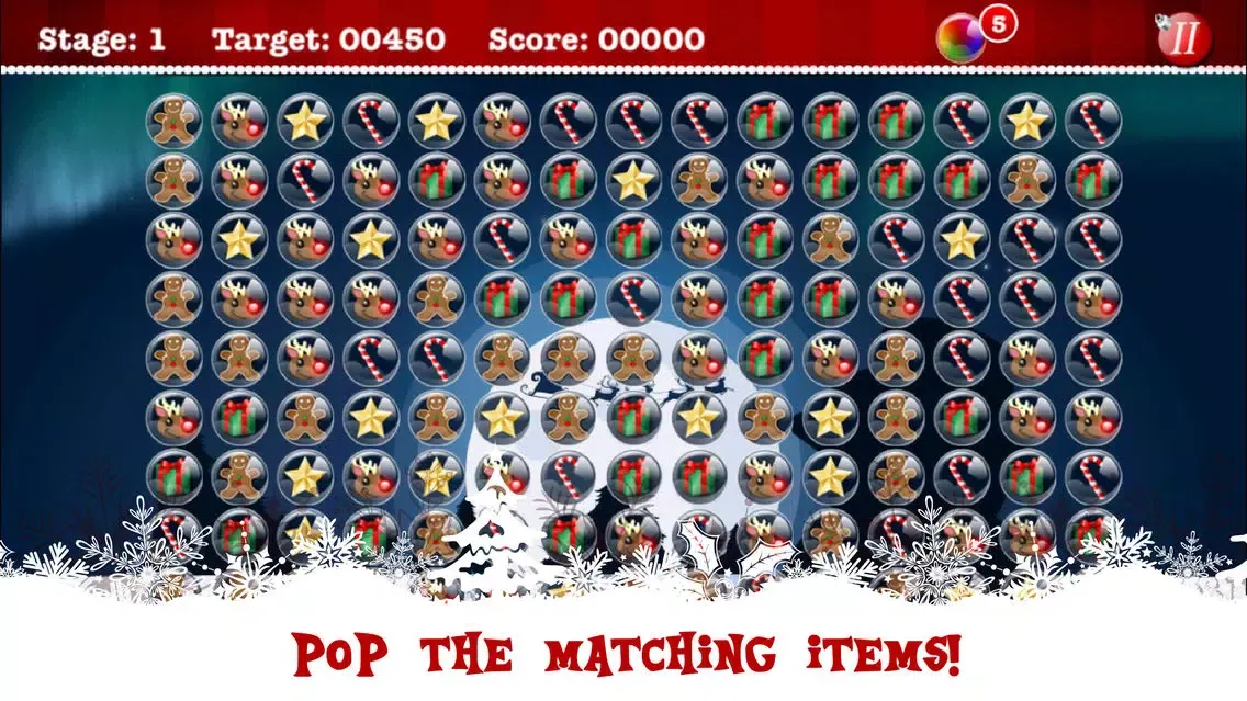Ảnh chụp màn hình của A Christmas Seasons Bubble Blaster - Popping Holiday Treats