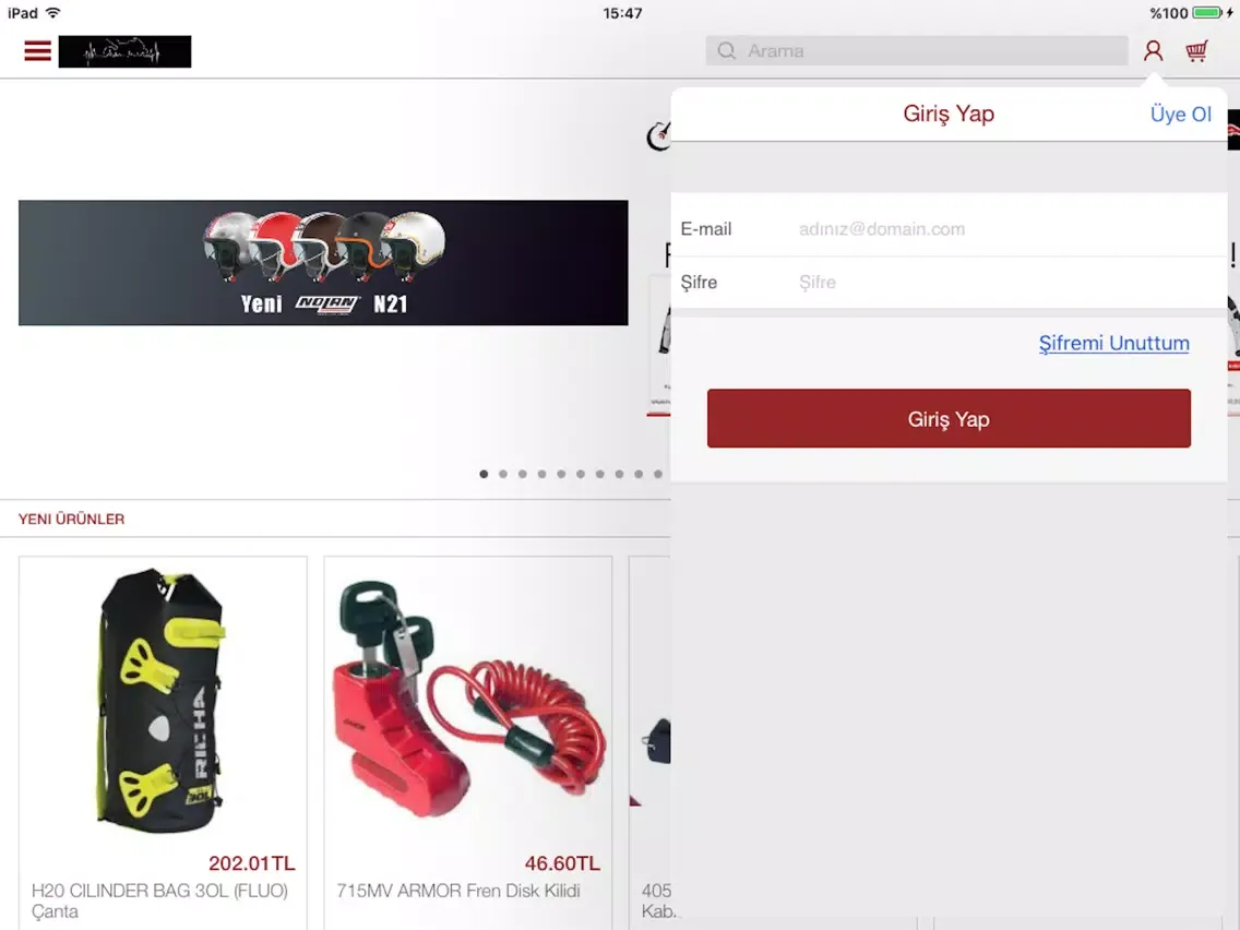 Captures d'écran de Motorcu Marketi iPad 