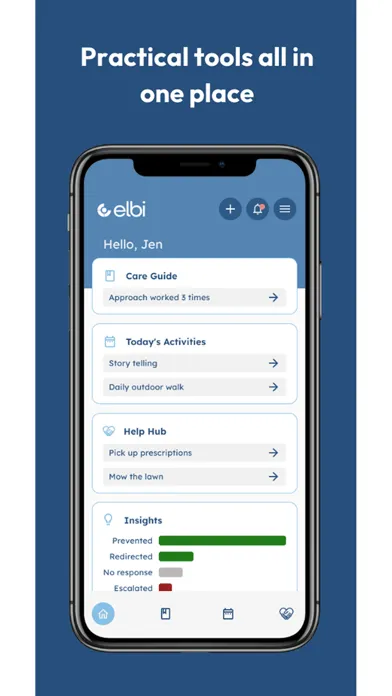 Capturas de tela do elbi - Elevate Caregiving