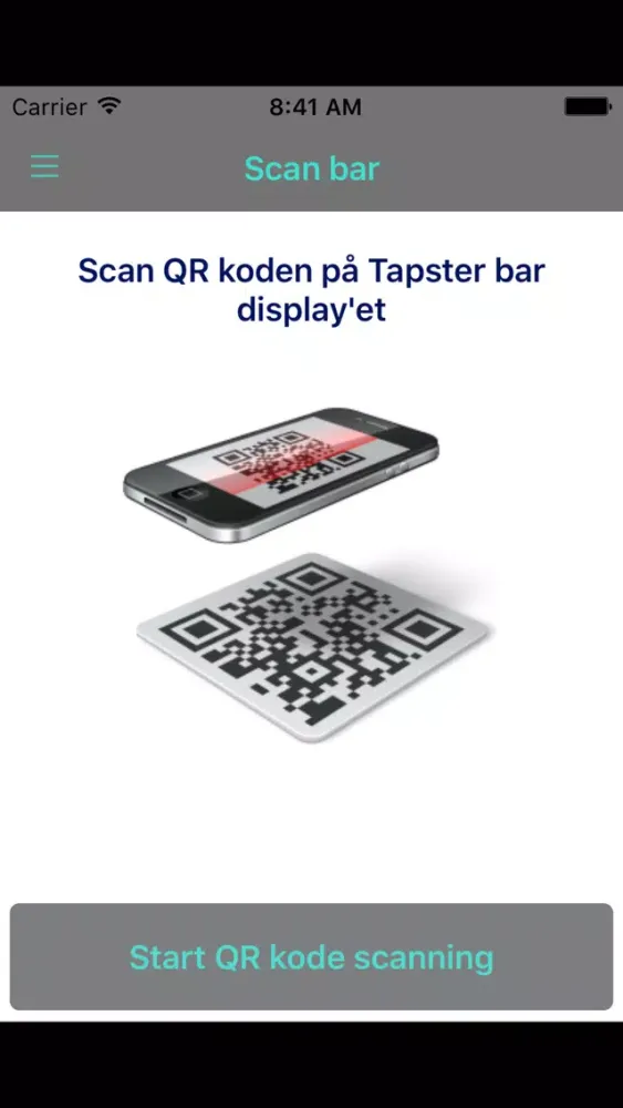 Tapster selvbetjeningsapp स्क्रीनशॉट