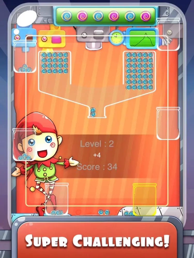 ภาพหน้าจอของ 100 Candy Balls Classic Free - Catch And Collect The Falling Jelly Sweet Candy Ping Pong Balls iPad 